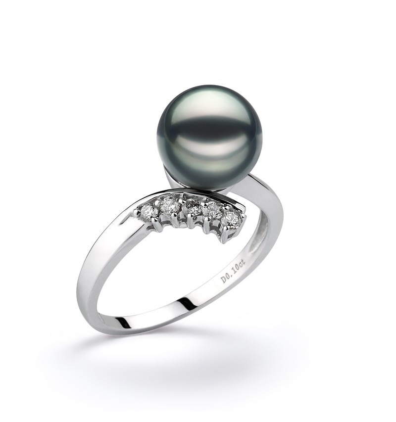 wedding black pearl ring 