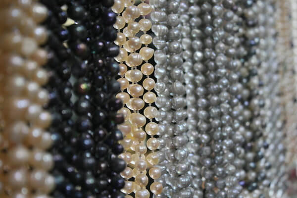 strings of baroque pearls