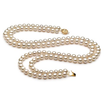White multi strand pearl necklace