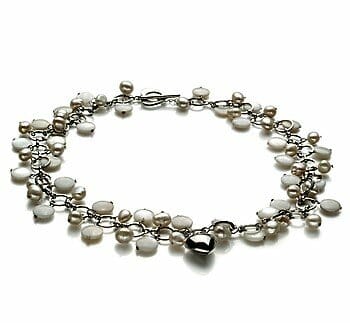 silver pearl necklace