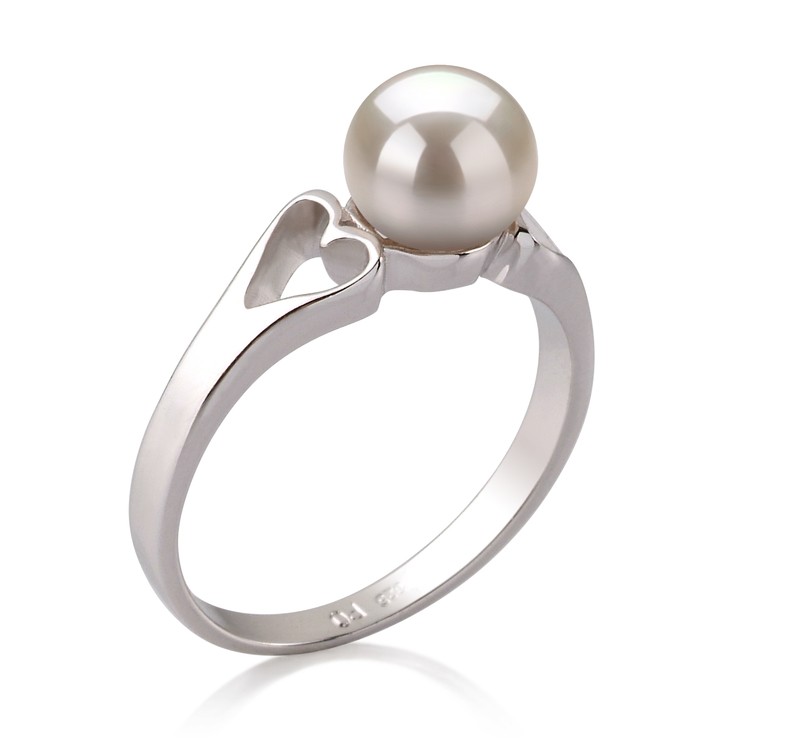 pearl rings with single stone