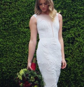 pearl wedding dress