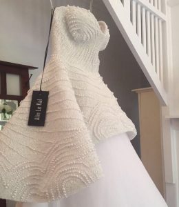 pearl wedding dress