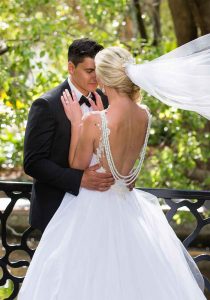 pearl wedding dress