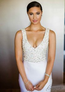 pearl wedding dress