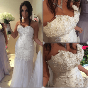 pearl wedding dress