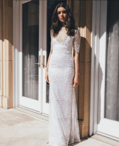pearl wedding dress