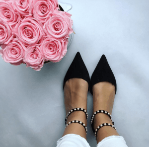 shoes with pearl embellishments