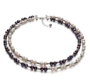 double strand pearl choker