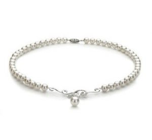 white Japanese Akoya pearl necklace