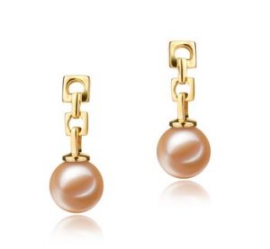pink freshwater pearl earrings