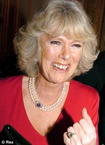 Duchess of Cornwall wearing a 3 strand pearl necklace