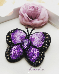 handmade flower brooch
