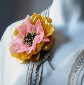 handmade flower brooch