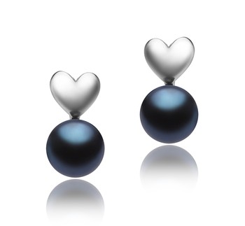 black pearl earrings