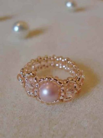 pink pearl ring