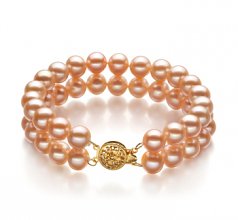 double strand pink pearl bracelets