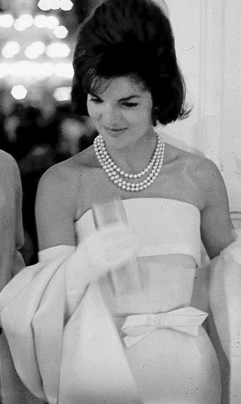 jackie kennedy triple strand pearl necklace
