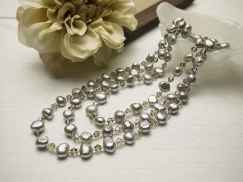 white flat pearls