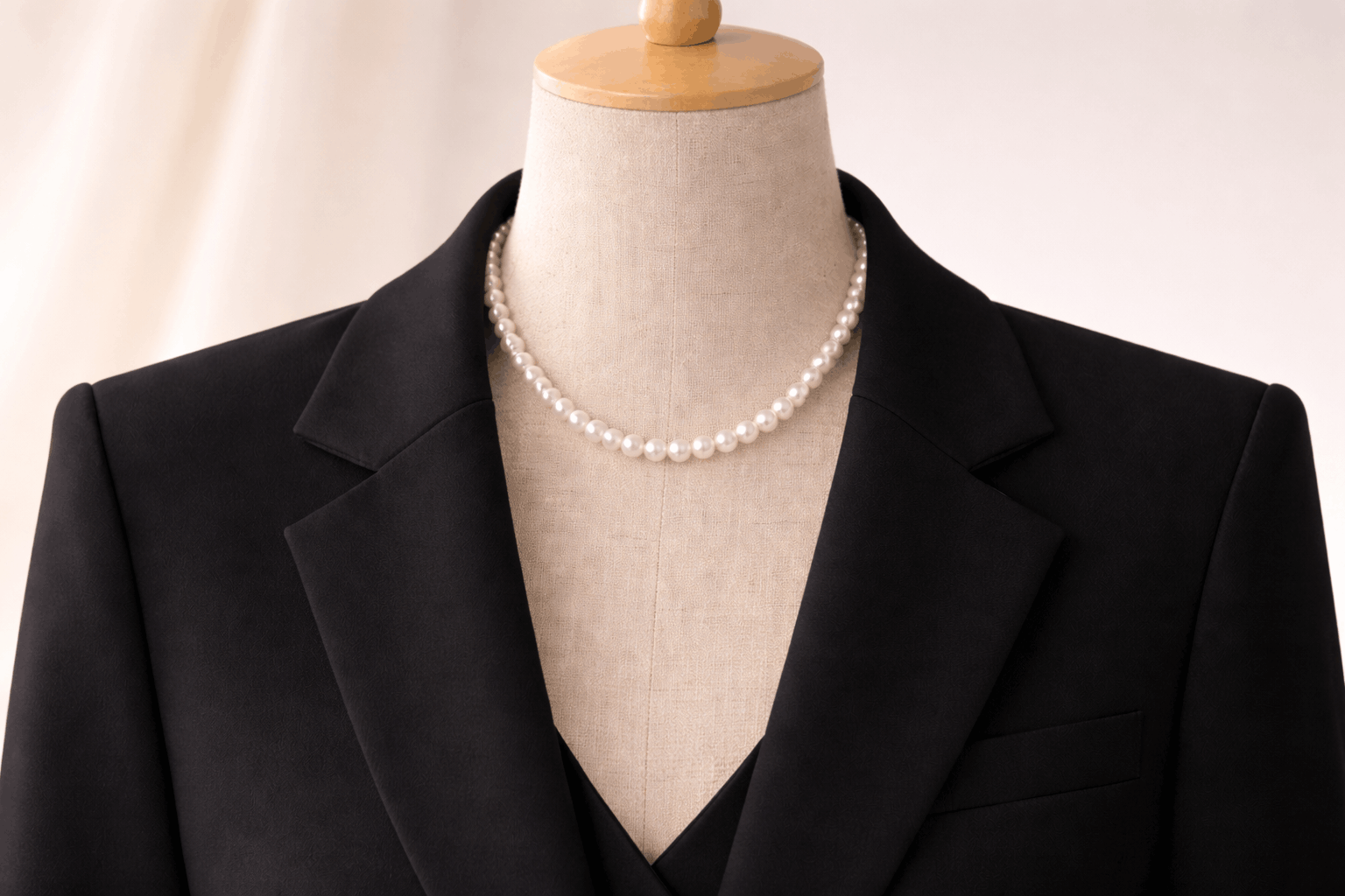 pearlsonly-blog-113-image-3-pearl - Black Blazer Styling with Pearl Necklaces - Pearls Jewelry - pearlsonly