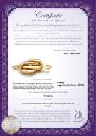 Product certificate: Y-14k-Fishhook-clasp-WMinster