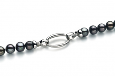 8-9mm A Quality Freshwater Cultured Pearl Necklace in Joyce Black