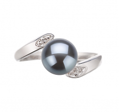 6-7mm AAA Quality Freshwater Cultured Pearl Ring in Dana Black