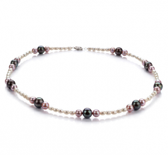 3-8mm A Quality Freshwater Cultured Pearl Necklace in Ida Multicolor