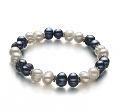 6-7mm A Quality Freshwater Cultured Pearl Bracelet in Jemima Black