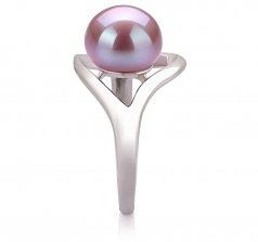 9-10mm AA Quality Freshwater Cultured Pearl Ring in Sadie Lavender