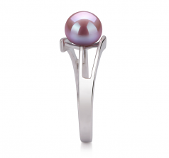 7-8mm AAA Quality Freshwater Cultured Pearl Ring in Jenna Lavender