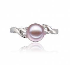6-7mm AAAA Quality Freshwater Cultured Pearl Ring in Andrea Lavender