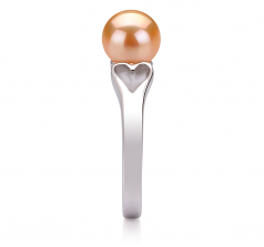 6-7mm AA Quality Freshwater Cultured Pearl Ring in Jessica Pink