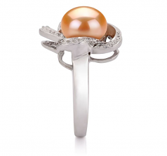 9-10mm AA Quality Freshwater Cultured Pearl Ring in Fiona Pink