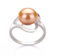 9-10mm AA Quality Freshwater Cultured Pearl Ring in Sadie Pink