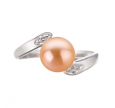 6-7mm AAA Quality Freshwater Cultured Pearl Ring in Dana Pink