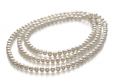 6-7mm A Quality Freshwater Cultured Pearl Necklace in Betty White