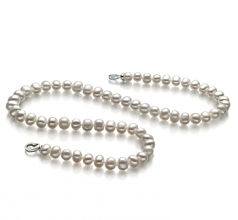 8-9mm A Quality Freshwater Cultured Pearl Necklace in Sinead White