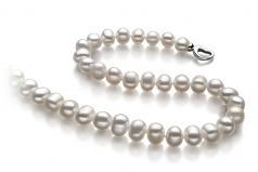 8-9mm A Quality Freshwater Cultured Pearl Necklace in Sinead White