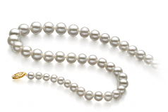 4-10mm AAA Quality Freshwater Cultured Pearl Necklace in White