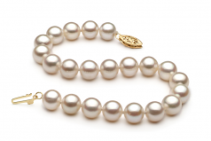 7.5-8.5mm AA Quality Freshwater Cultured Pearl Bracelet in White