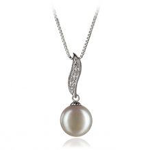 9-10mm AA Quality Freshwater Cultured Pearl Pendant in Alicia White