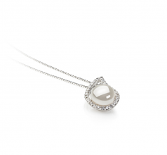 9-10mm AA Quality Freshwater Cultured Pearl Pendant in Isabella White