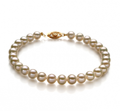 5.5-6mm AAA Quality Freshwater Cultured Pearl Bracelet in White