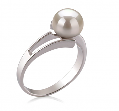 7-8mm AAA Quality Freshwater Cultured Pearl Ring in Jenna White