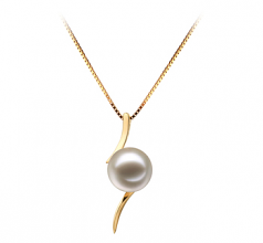 6-7mm AAAA Quality Freshwater Cultured Pearl Pendant in Lanella White
