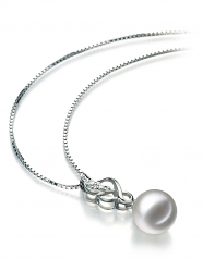 8-9mm AA Quality Japanese Akoya Cultured Pearl Pendant in Naomi White