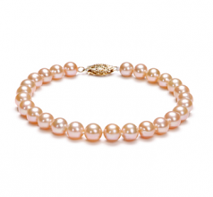 6-7mm AA Quality Freshwater Cultured Pearl Bracelet in Pink