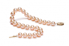 6-7mm AA Quality Freshwater Cultured Pearl Bracelet in Pink