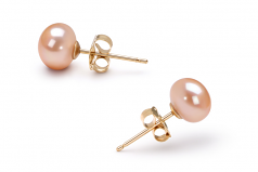 6-7mm AA Quality Freshwater Cultured Pearl Set in Pink